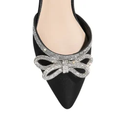 Rhinestone Bow Flats