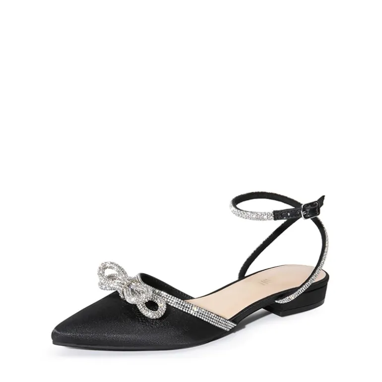 Rhinestone Bow Flats