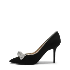 Rhinestone Bowknot Stiletto Heel Pumps