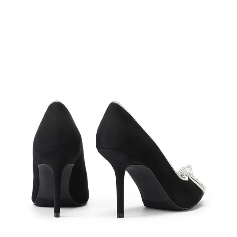 Rhinestone Bowknot Stiletto Heel Pumps