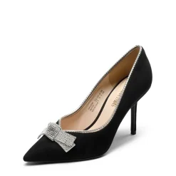 Rhinestone Bowknot Stiletto Heel Pumps