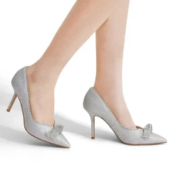 Rhinestone Bowknot Stiletto Heel Pumps