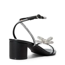 Rhinestone Bows Chunky Sandals