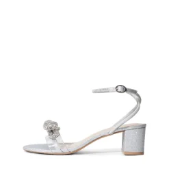 Rhinestone Bows Chunky Sandals