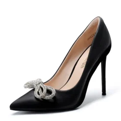 Rhinestone Bows Stiletto Pumps