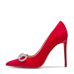 Rhinestone Bows Stiletto Pumps