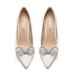 Rhinestone Bows Stiletto Pumps
