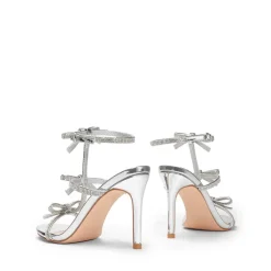 Rhinestone Bow Stiletto Sandals