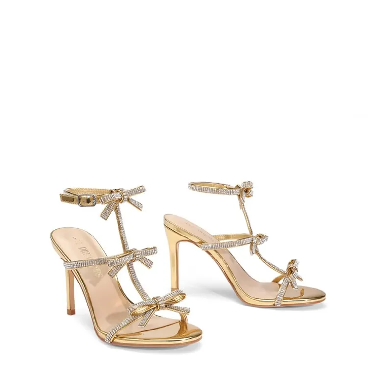 Rhinestone Bow Stiletto Sandals
