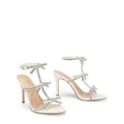 Rhinestone Bow Stiletto Sandals