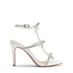 Rhinestone Bow Stiletto Sandals