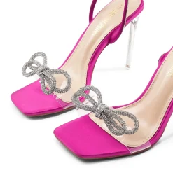 Rhinestone Double Bow Stiletto Heels