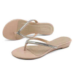 Rhinestone Flip-Flop Sandals