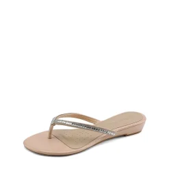 Rhinestone Flip-Flop Sandals