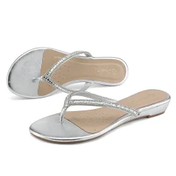 Rhinestone Flip-Flop Sandals