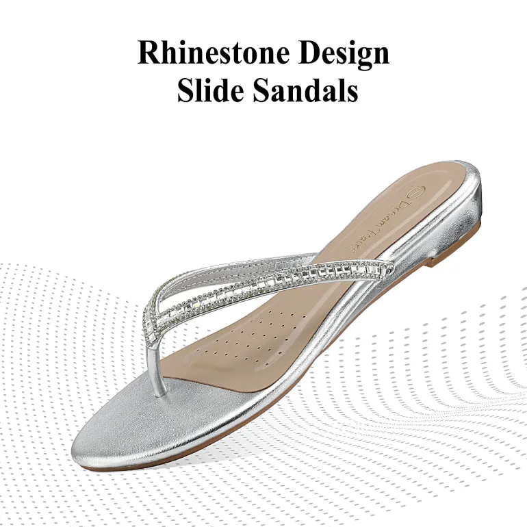 Rhinestone Flip-Flop Sandals