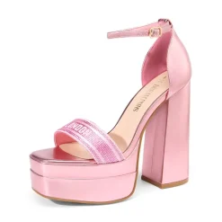 Rhinestone High-heel Platform Sandals