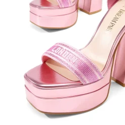 Rhinestone High-heel Platform Sandals