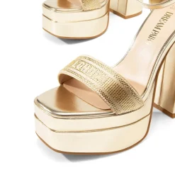Rhinestone High-heel Platform Sandals