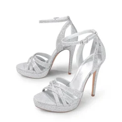 Rhinestone Platform Stiletto Sandals