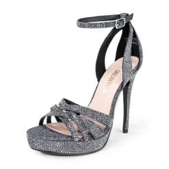 Rhinestone Platform Stiletto Sandals