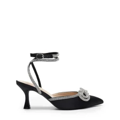 Rhinestone Pointed Toe Slingback Pumps