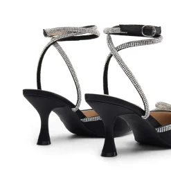 Rhinestone Pointed Toe Slingback Pumps