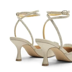Rhinestone Pointed Toe Slingback Pumps