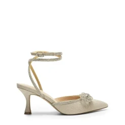 Rhinestone Pointed Toe Slingback Pumps