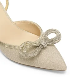 Rhinestone Pointed Toe Slingback Pumps