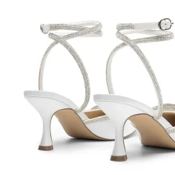 Rhinestone Pointed Toe Slingback Pumps