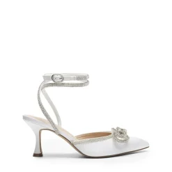 Rhinestone Pointed Toe Slingback Pumps