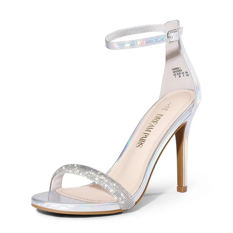 Rhinestone Strap High Stiletto Heel Sandals