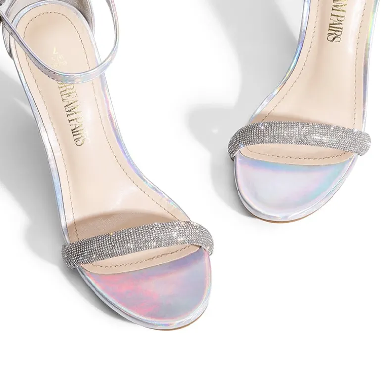 Rhinestone Strap High Stiletto Heel Sandals