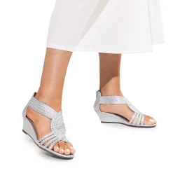 Rhinestone Wedge Sandals