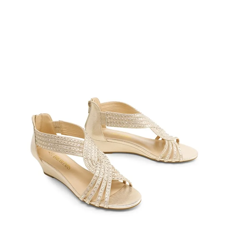 Rhinestone Wedge Sandals