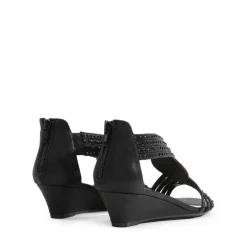 Rhinestone Wedge Sandals