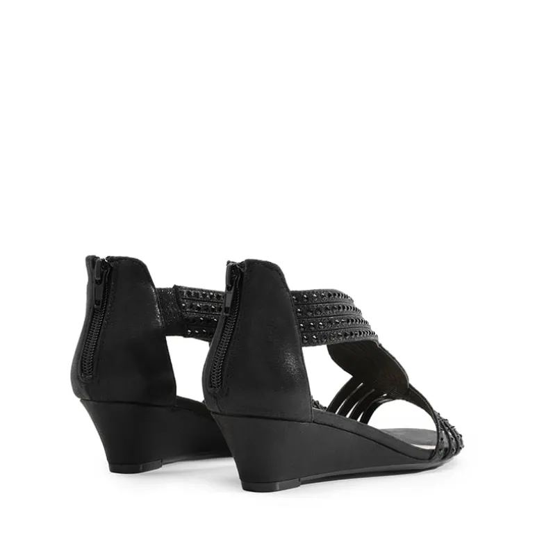 Rhinestone Wedge Sandals