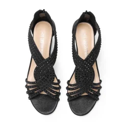 Rhinestone Wedge Sandals