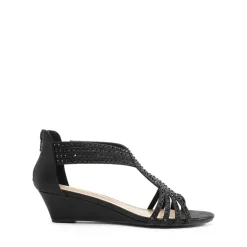 Rhinestone Wedge Sandals