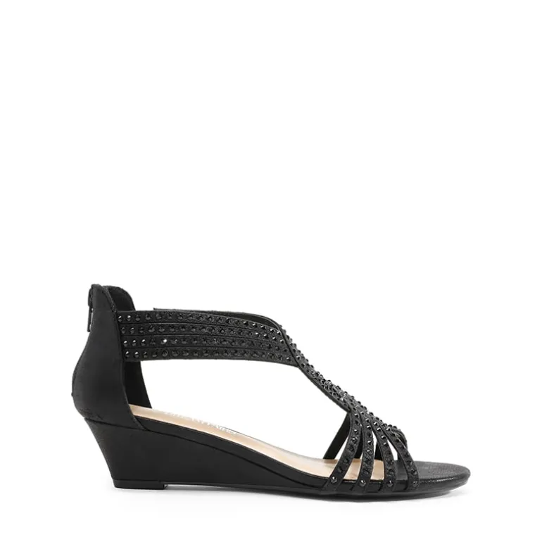 Rhinestone Wedge Sandals