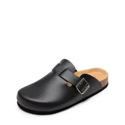 Round Toe Buckle Slip-on Mules
