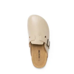 Round Toe Buckle Slip-on Mules