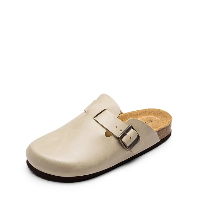 Round Toe Buckle Slip-on Mules