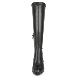 Round-Toe Chunky Heel Knee High Boots