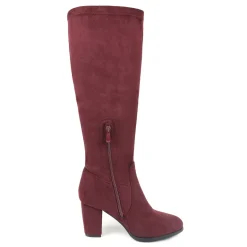Round-Toe Chunky Heel Knee High Boots