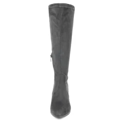 Round-Toe Chunky Heel Knee High Boots