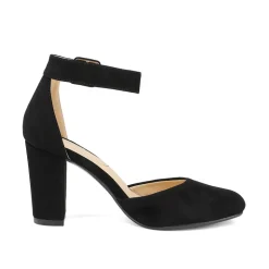 Round Toe Chunky Heel Pumps