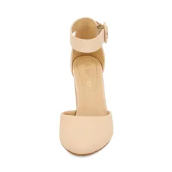 Round Toe Chunky Heel Pumps
