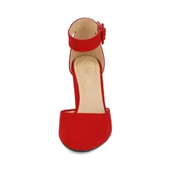 Round Toe Chunky Heel Pumps